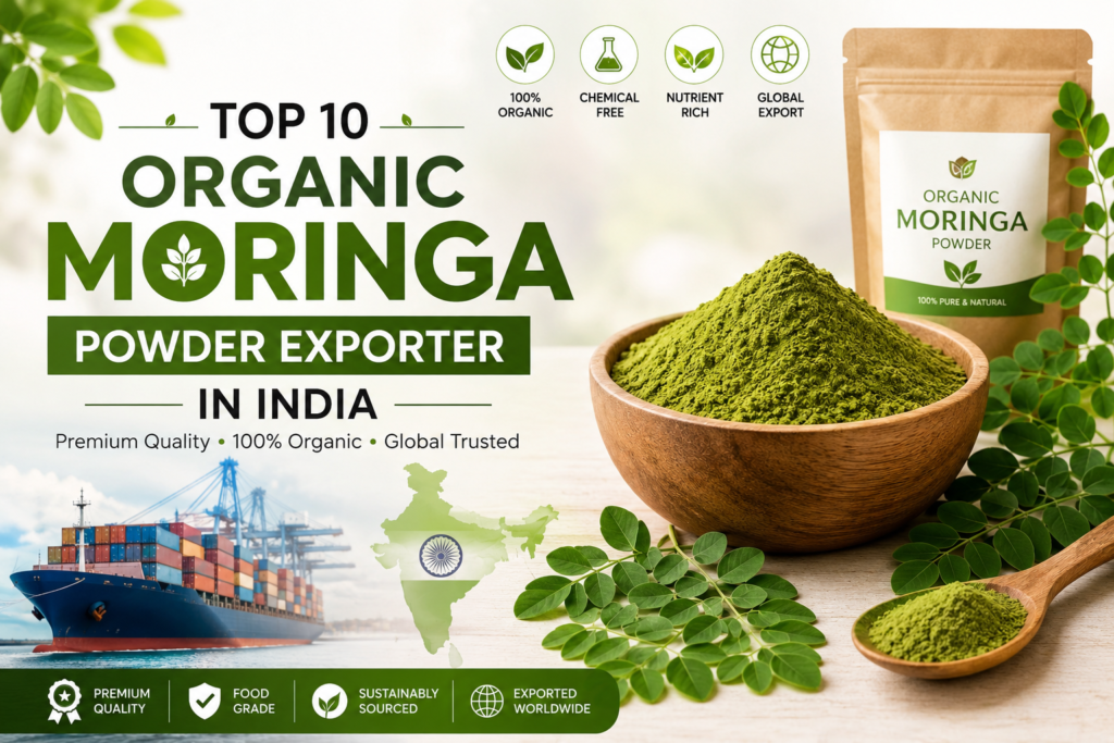 Top 10 Organic Moringa Powder Exporter in India