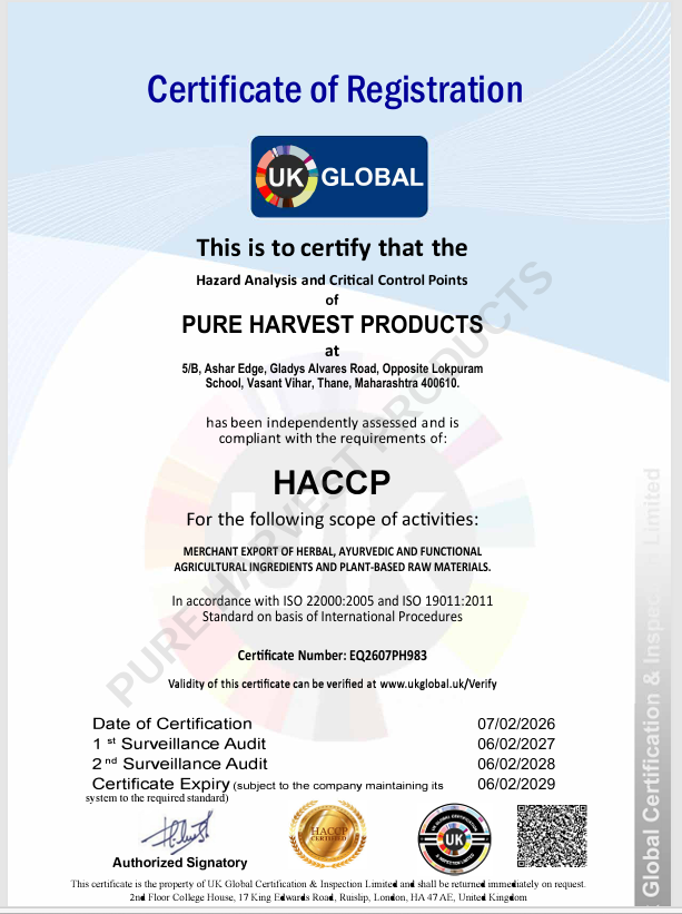 haccp cartificate