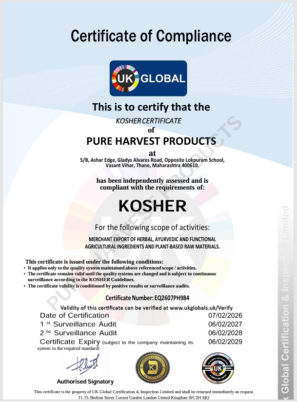 kosher certificate